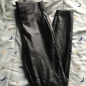 Loft Pleather Black Leggings Size Small